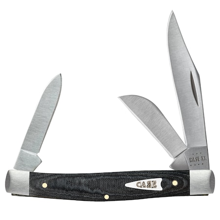 Case Cutlery Knife, Case Black Micarta Medium Stockman 27818